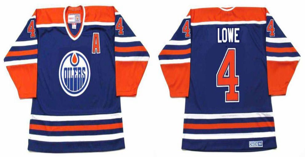 2019 Men Edmonton Oilers 4 Lowe Blue CCM NHL jerseys